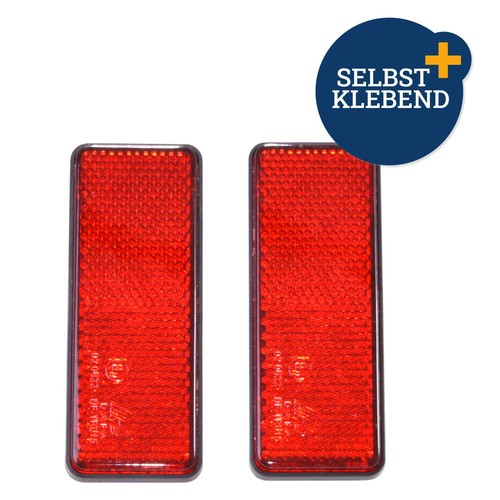 Reflektor eckig rot 2er-Set