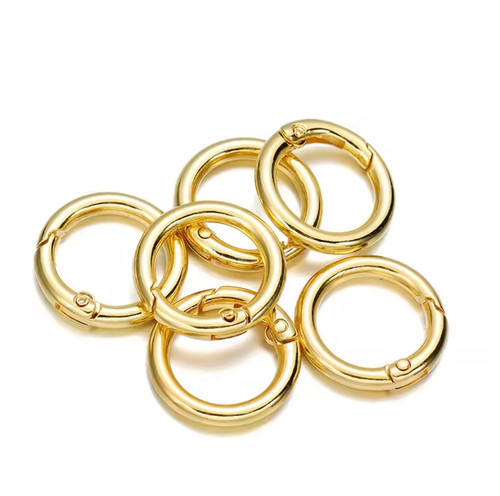 Runde karabiner gold - 5x,