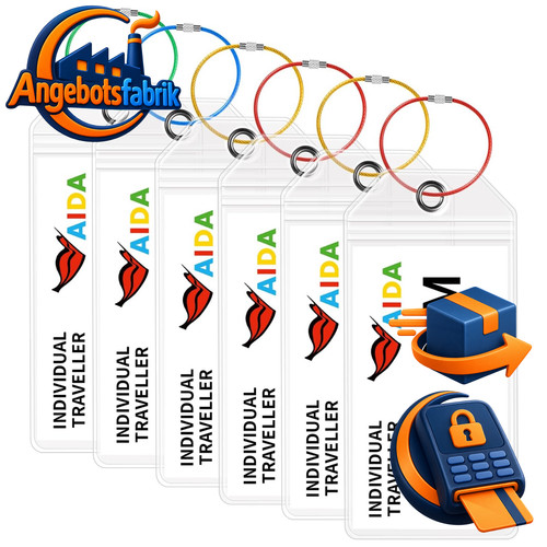 Kofferanhänger 6er pack - 6er-pack, für